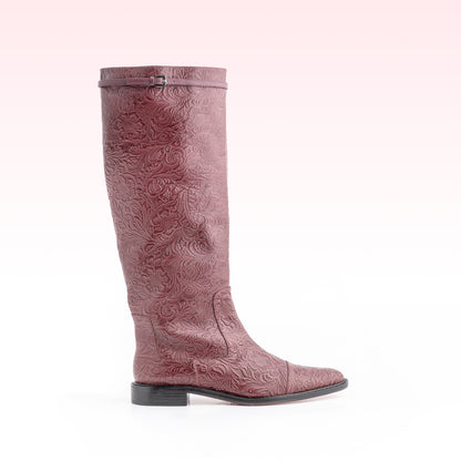Bota Lyssa Brocado Vinho