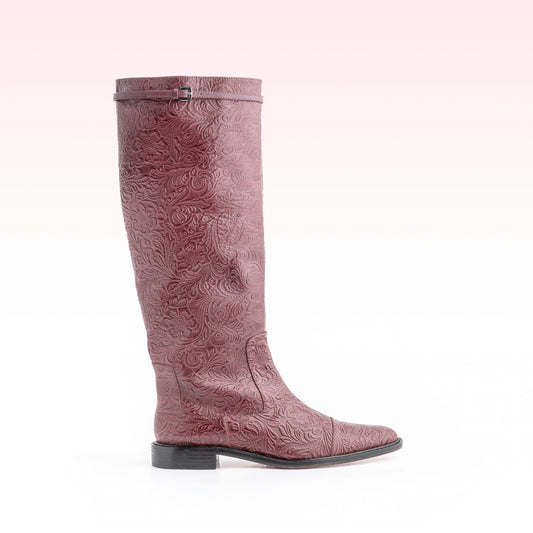 Bota Lyssa Brocado Vinho
