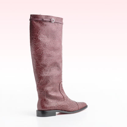 Bota Lyssa Brocado Vinho