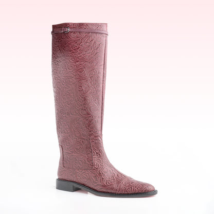 Bota Lyssa Brocado Vinho