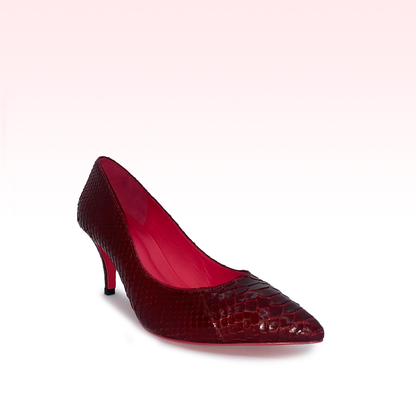 Scarpin Ninna Python Vermelho ZF