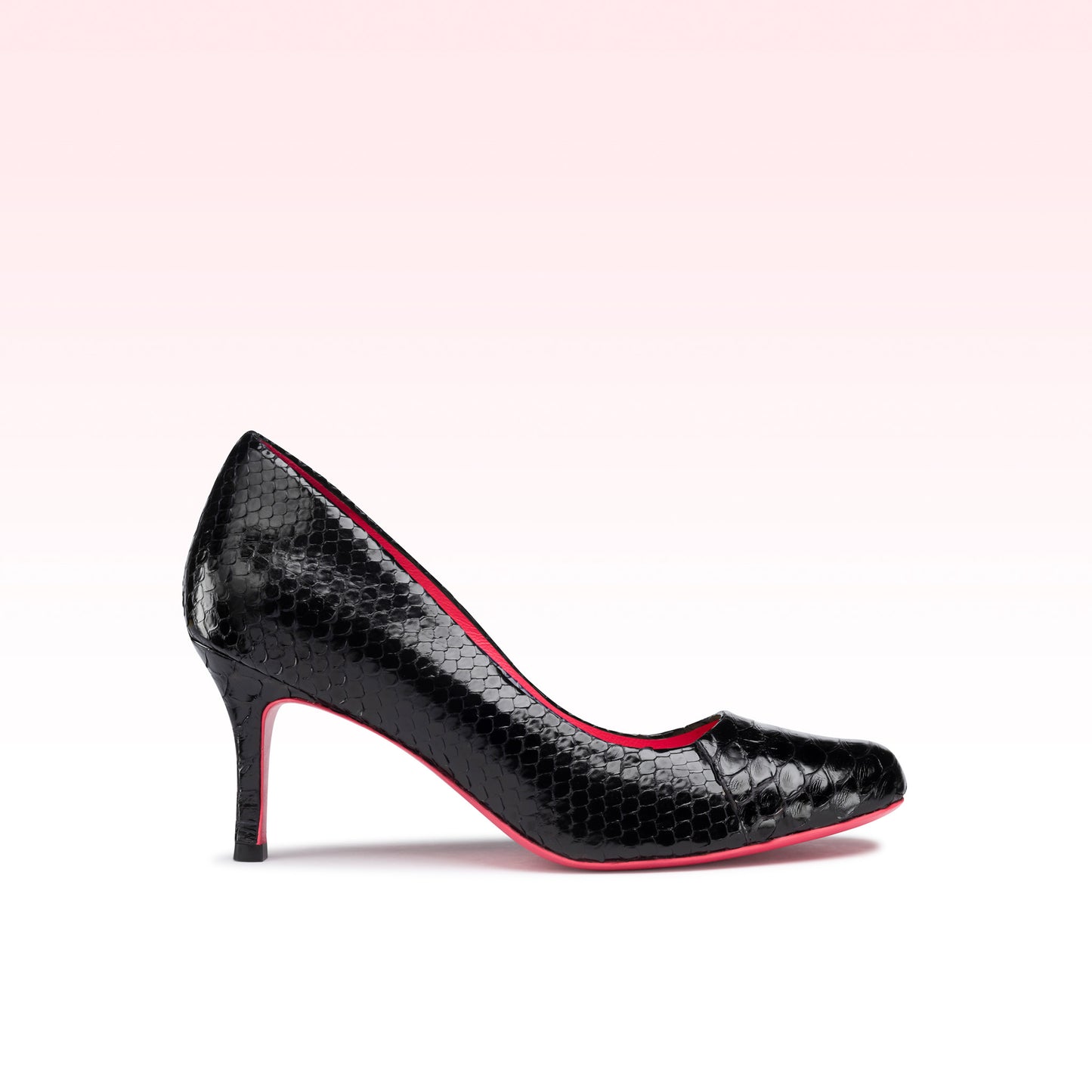 Scarpin Helo Python Preto