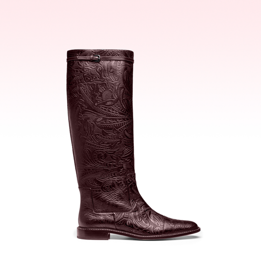 Bota Lyssa Brocado Vinho