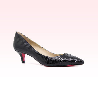 Scarpin Lolita Python Preto