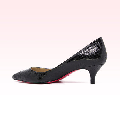 Scarpin Lolita Python Preto